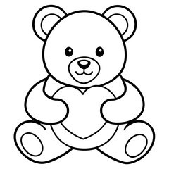 A teddy-bear-holding-a-heart. 