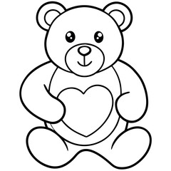 A teddy-bear-holding-a-heart. 