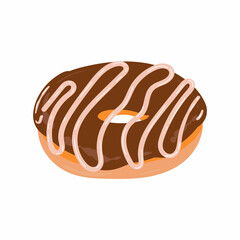 Choco Mocca Donut Illustration