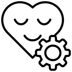 Stress Management Outline Icon