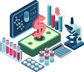 Isometric Cost of Drug Development with Lab Equipment
