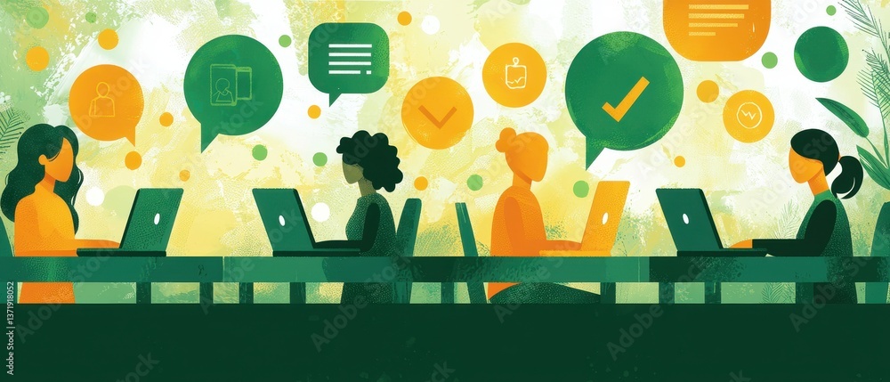 Poster engaging infographic illustrating talent pipeline development in a proactive work environment