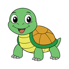 Funny turtle cartoon