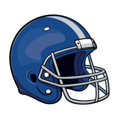 Dark blue matt finish American football helmet.