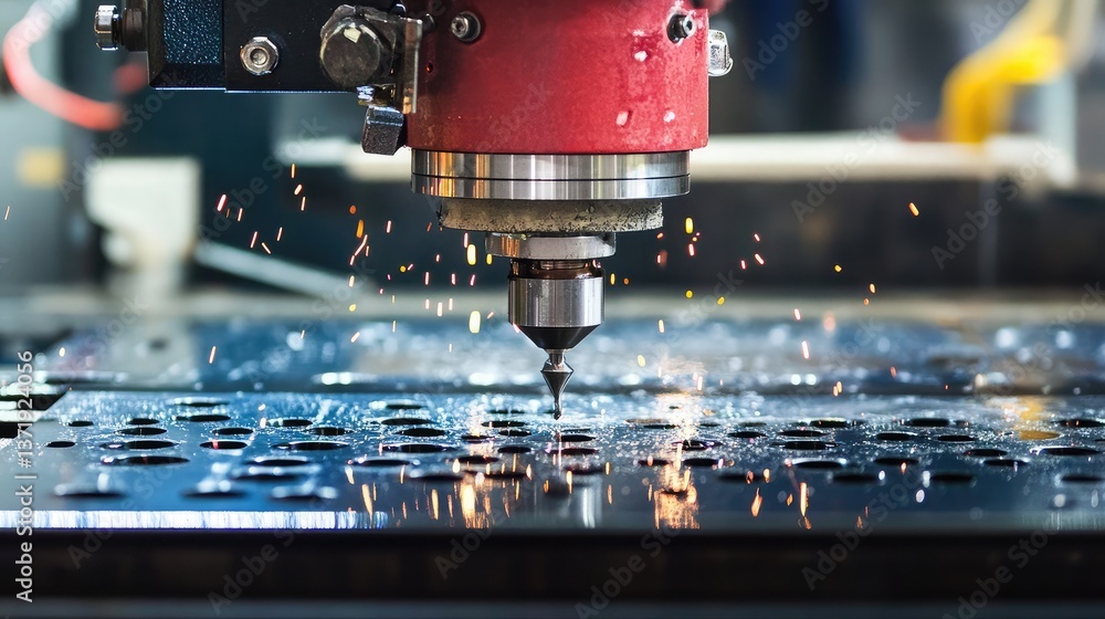 Aufkleber a high-speed pcb drilling machine creating precise micro-holes for components.