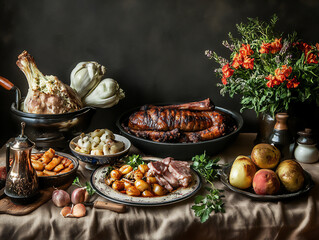  jokbal composition: a culinary still life