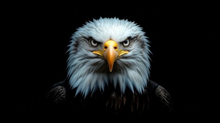 Fototapeta premium Bald eagle close up portrait (haliaeetus leucocephalus)