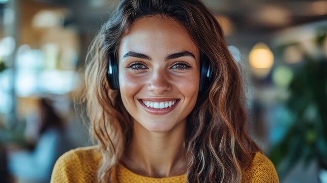 A customer service hotline with a smiling agent answering calls, and clients providing positive verbal feedback.