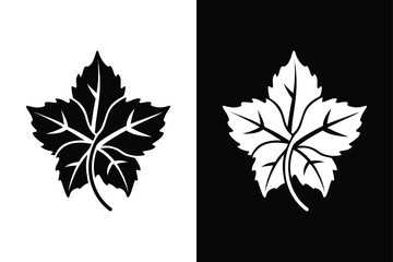Organic Leafy Vine Vector. Elegant Black & White Illustration