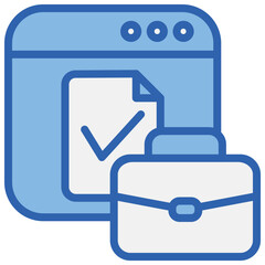 Digital Tools Blue White Icon