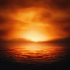 Obraz premium Dramatic sunset over ocean