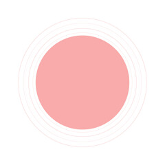 Simple, elegant, pink circle design with concentric lines