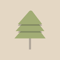 Fototapeta premium Simple Green Tree Icon