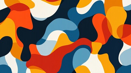 Naklejka premium Abstract Fluid Shapes: Vibrant Color Palette Design