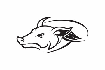 cow line art silhouette