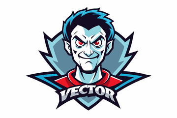 crazy man vector logo