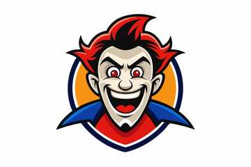 crazy man vector logo