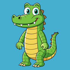 funny crocodile vector