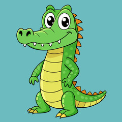 Fototapeta premium funny crocodile vector
