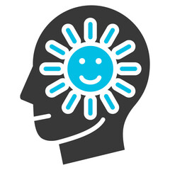 Optimism Glyph Blue Grey Icon