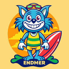  endless summer mascot logo 