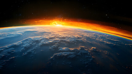Fototapeta premium A planet with a sun in the middle of it