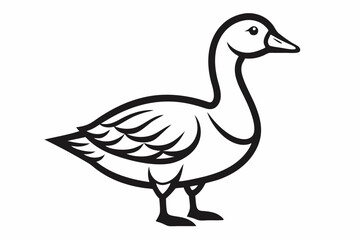 goose line art vector goose outline