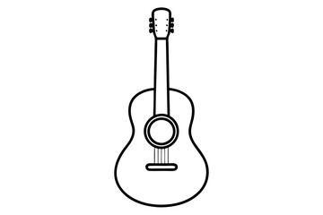 Naklejka premium acoustic guitar silhouette