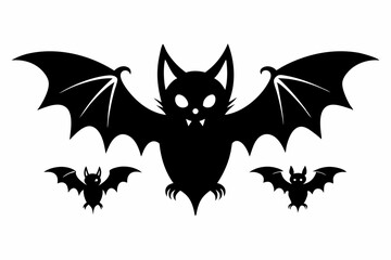 halloween bat silhouette vector
