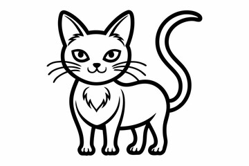 cat line art vector