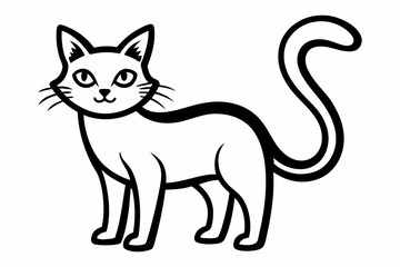 cat line art vector