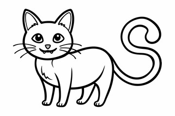 cat line art vector