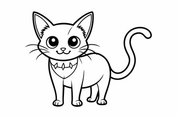 cat line art vector