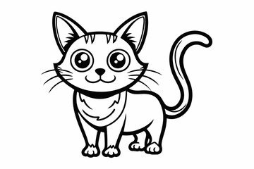 cat line art vector