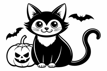halloween cat vector