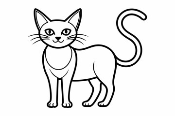 cat line art vector