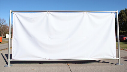 Blank Outdoor Textile Banner for Promotions & Branding | High-Quality, Durable, Customizable Advertising Sign | Business, Event, Marketing
