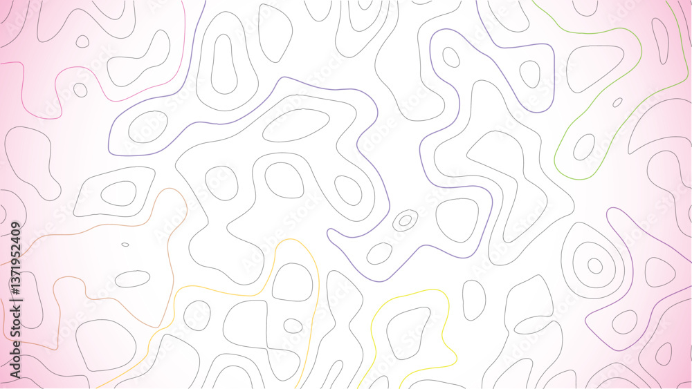 Poster title: topographic map lines background. topographic map lines, contour background. geographic abstr