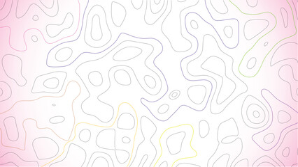 Title: Topographic map lines background. Topographic map lines, contour background. Geographic abstract grid lines. World map Template. Stock vector. Topography relief. Abstract vector illustration.