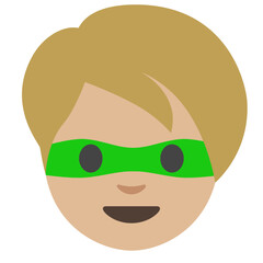 Green Superhero Face

