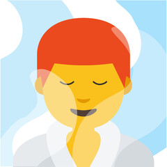 Person in Steam Room
