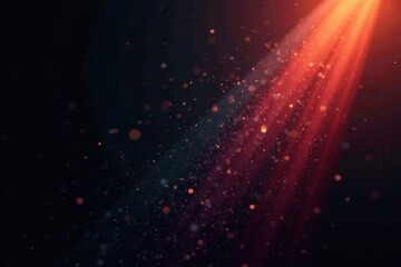 Fototapeta premium Isolated crepuscular rays, dust particles, black background , cinematic, background