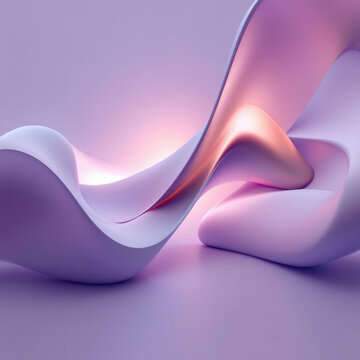 Abstract 3D Paradigm Shift Illustration, Minimalist Transformation, Innovation Concept, Futuristic Design, Creative Change, Elegant Flow