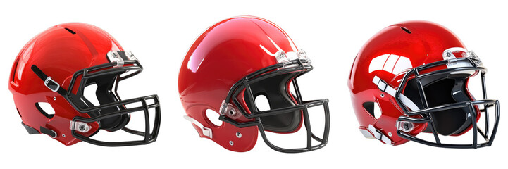 Fototapeta premium Football helmet isolated on transparent background. PNG , se of
