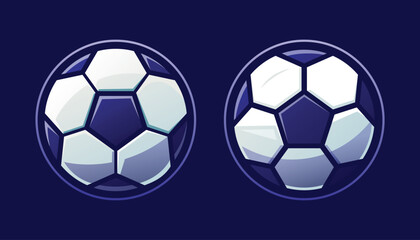 Fototapeta premium Twin Balls of Football Illustration.