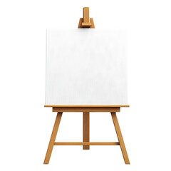 Easel with blank canvas png