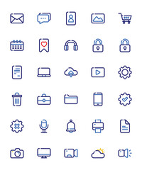 Essentials Colored Outline Icon for Mobile App and Website