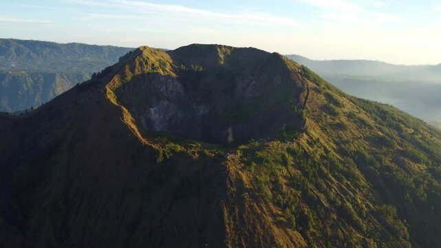 The Heart of Mount Batur: A Dramatic Volcanic Crater