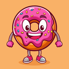donuts mascot logo