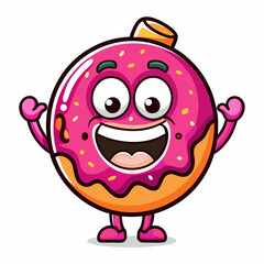 donuts mascot logo
